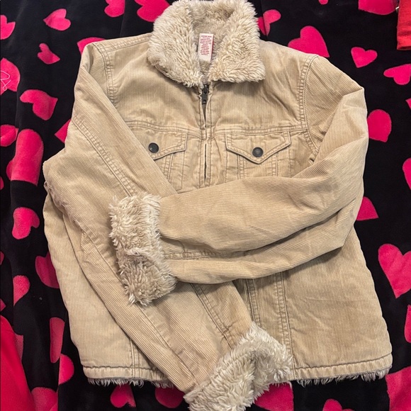 Abercrombie & Fitch Cream Sherpa Jacket Size Large A00319 - Picture 6 of 12
